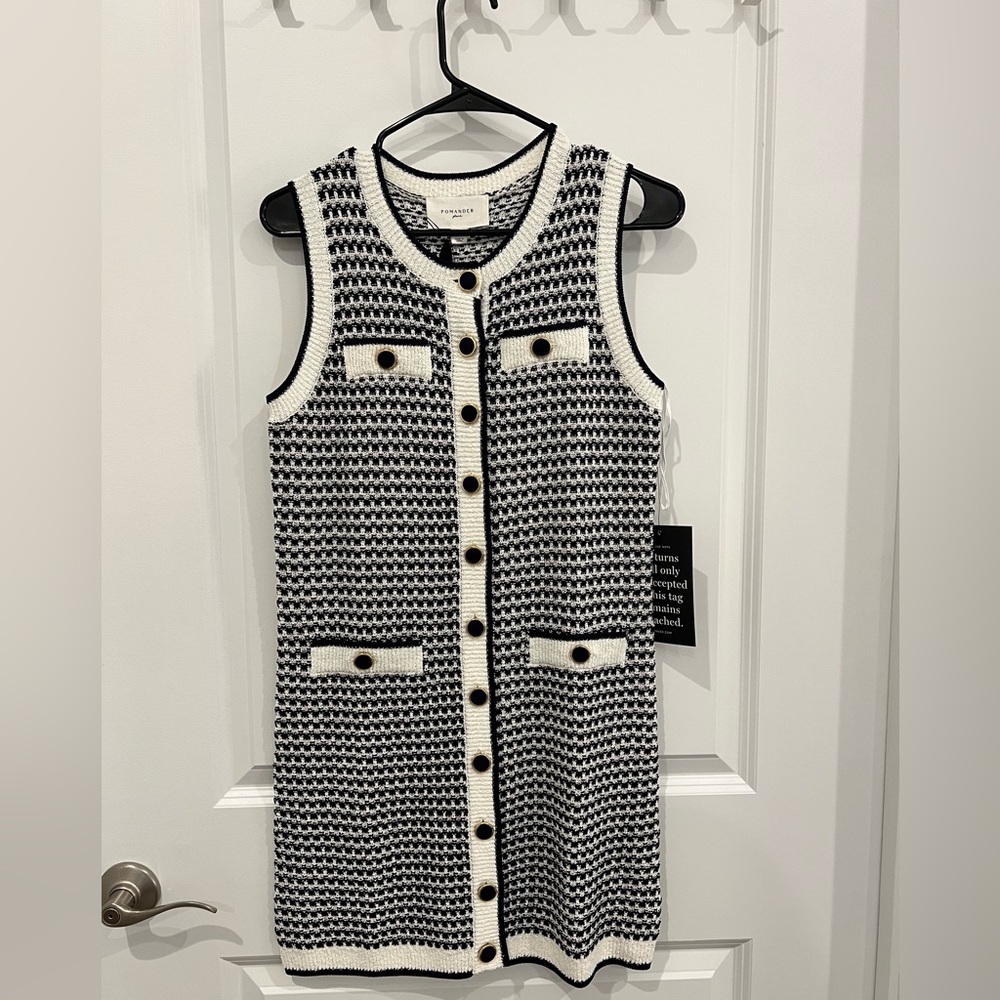 NWT Tuckernuck Navy Stripe Bardot Dress